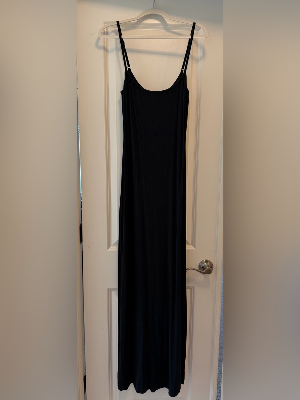 Aerie Black Maxi Dress - Sleeveless Spaghetti Strap Soft & Cozy